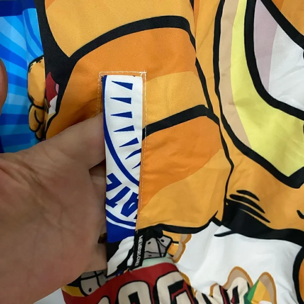 Members Only Garfield Windbreaker Oversized Jacket Women Size S